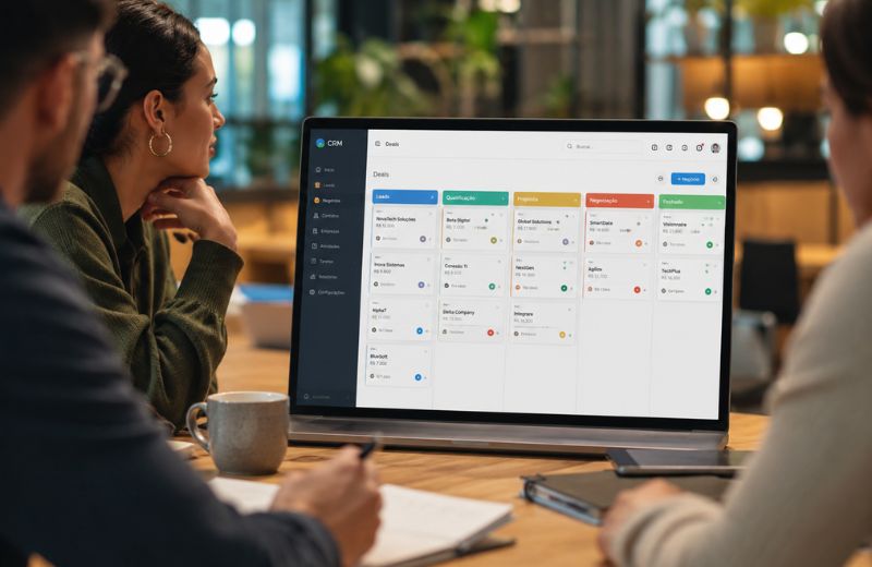 Gestão de leads, CRM e processo comercial