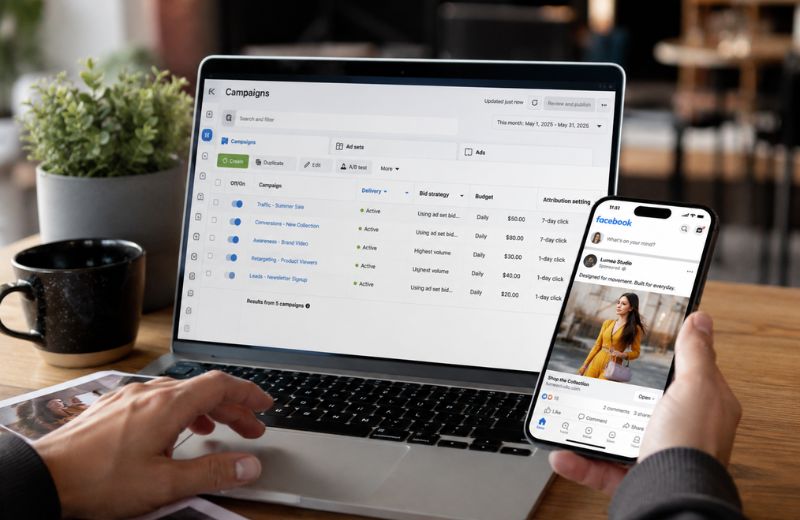 Campanhas de anúncios no Facebook e Instagram
